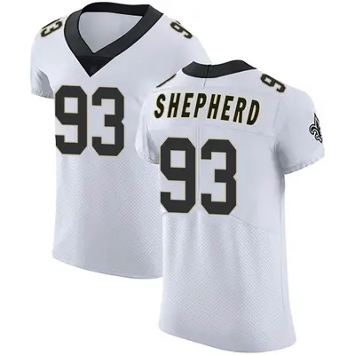 Men's Elite Nathan Shepherd New Orleans Saints White Vapor Untouchable Jersey