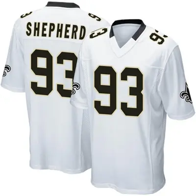 Men's Game Nathan Shepherd New Orleans Saints White Jersey