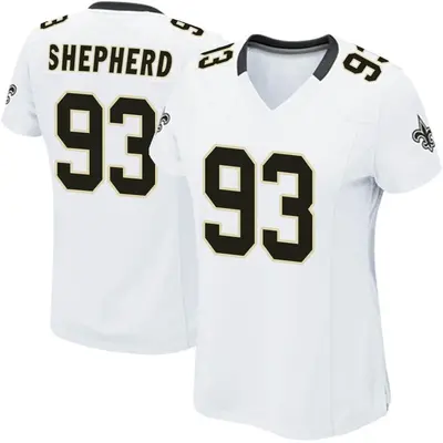 Women's Game Nathan Shepherd New Orleans Saints White Jersey