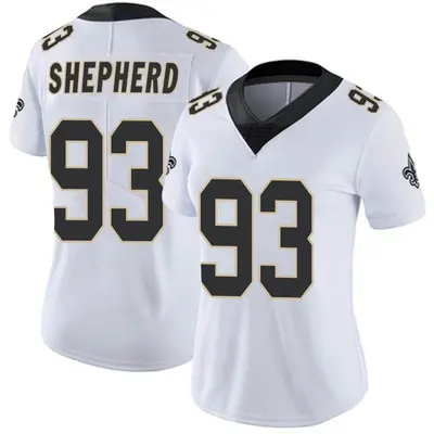 Women's Limited Nathan Shepherd New Orleans Saints White Vapor Untouchable Jersey