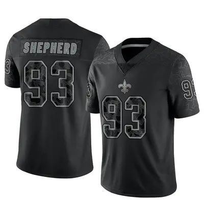 Youth Limited Nathan Shepherd New Orleans Saints Black Reflective Jersey