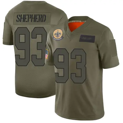 Youth Limited Nathan Shepherd New Orleans Saints Camo 2019 Salute to Service Jersey